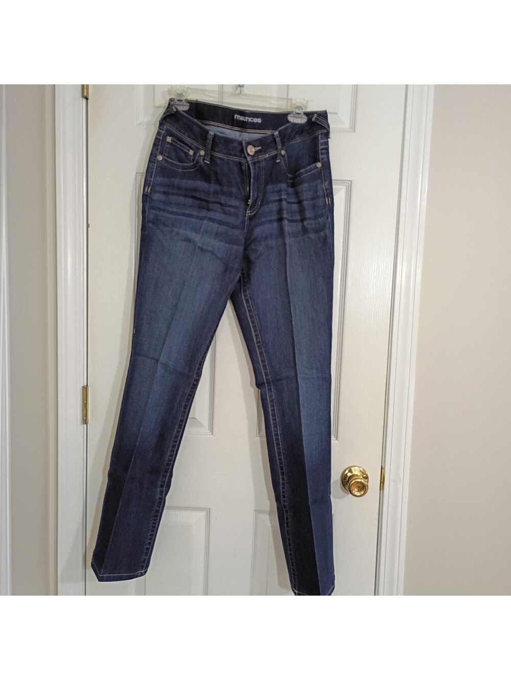 Maurices Women's Dark Blue Straight Leg Jeans Size 12 Regular